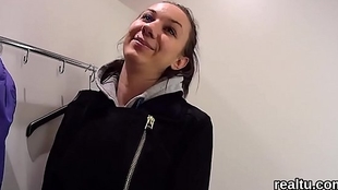 Captivating Czech nymphomaniac seduced in a supermarket and pulverized in POV