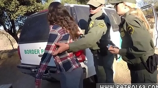 Police gangbang hardcore inexperienced threesome on the border D s